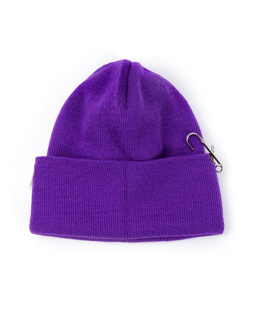 BLACKBLOND Vividi Side Patch Long Beanie (Purple)