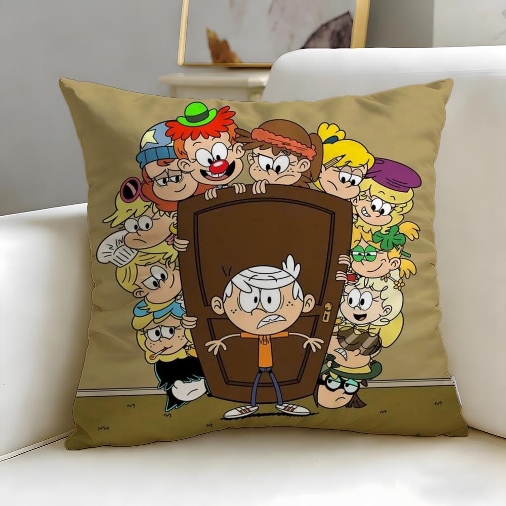 Husa de pernă populară de desene animate The Loud House – Moale și Ușor de Spălat – Versatilă pentru Canapea, Pat, Călătorie și Birou