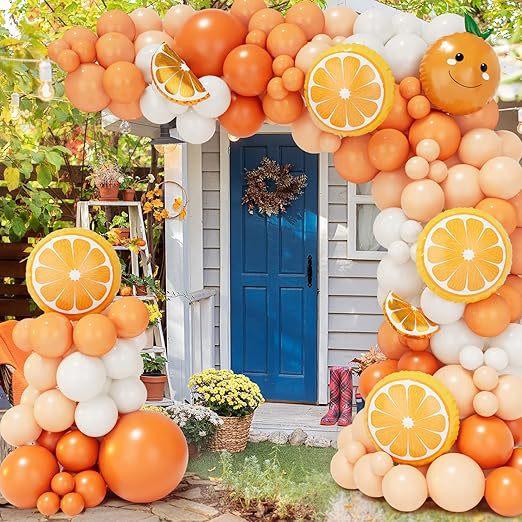 Orange Balloon Chain Set Wedding Wall Decoration Background Arrangement Balloon Styling Ball Birthday Package
