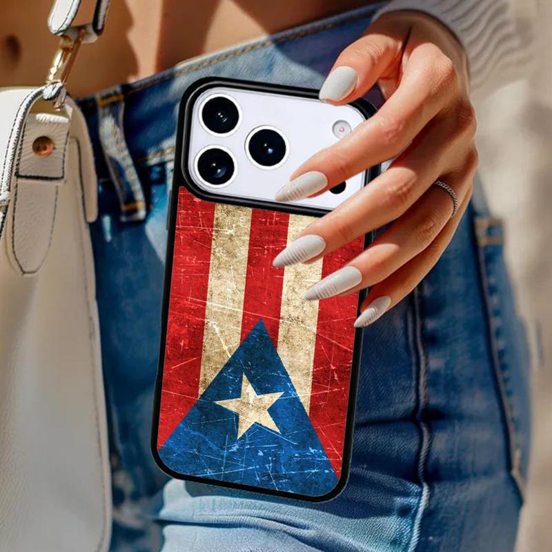 Puerto Rican Flag Phone Case For iPhone 17 Air 14 15 13 12 Max Cover For Apple 16e 11 Pro Max Plus Coque