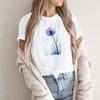 Women's Fashion Casual Printed Round Neck Short Sleeved Pullover T-Shirt Top