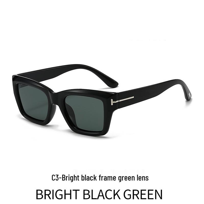 Occhiali da Sole Quadrati Polarizzati alla Moda Stile Coreano Unisex con Lenti Fotoromiche Grandi per Protezione UV