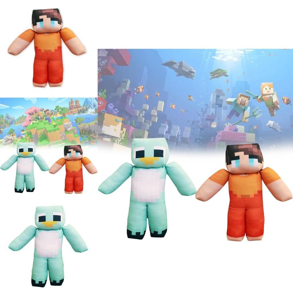 Minecraft Milo And Chip Plush Toys With Pp Cotton Filling For Kids Playroom Decor