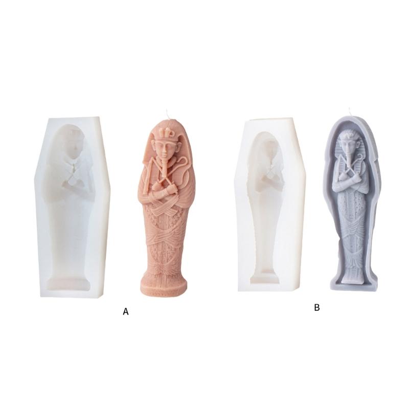 3D Mummy Candle Crafting Mold Gypsum Ornament Mould Home Decoration Molds Handmade Jewelry for Aromatherapy Enthusiasts