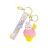 Sweet Pink Delightful Bunny Ice Cream Keychain For School Bags And Purses