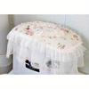 3 PCS/Set High Grade Lace Fabric Bathroom Toilet Seat Cover With Zipper Thick Seat Cushion