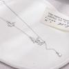 Elegant 925 Sterling Silver Butterfly Tassel Women's Necklace, High-end Exquisite Jewelry, Rhodium Plated