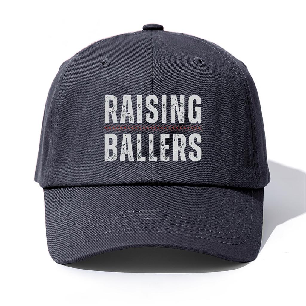 1pc RAISING BALLERS Print Baseball Cap for AdultsMinimalist Retro Style Casual Soft Adjustable Dad HatPerfect As Gift