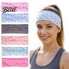 Hair Fixing Tools for Face Washing Elastic Wide Headband Women Non-Slip Stretchy Band with Star Brimmed Holders Wave Print Yoga Running Sports