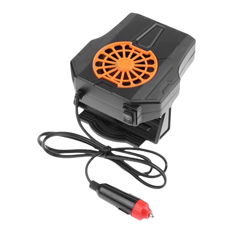 Auto Heater Fan 2 In1 Cooling Heating 12V/24V Portable Auto Windshield Heater Cars Defrosting Defogging Heating Cooling Rotating