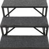 Portable Step Stool 3-Step with Handrail 450lbs Load Steel Folding Ladder for Travel Trailer Porch