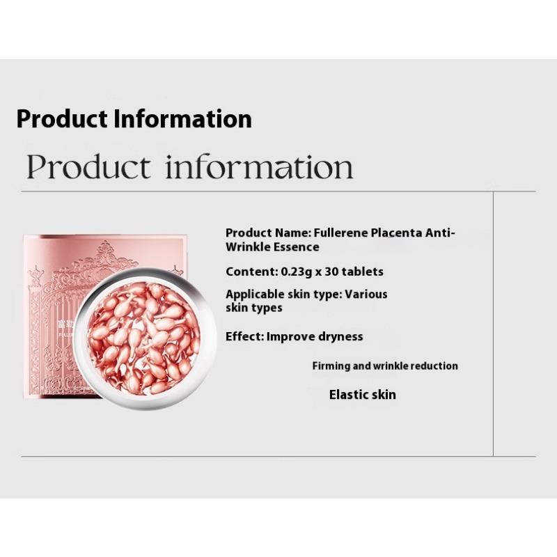 Poudre Or Fullérène Placenta Anti-Rides Essence Jetable Solution Originale Hydratante et Hydratante Visage Capsule Essence Huile Patte de Poulet