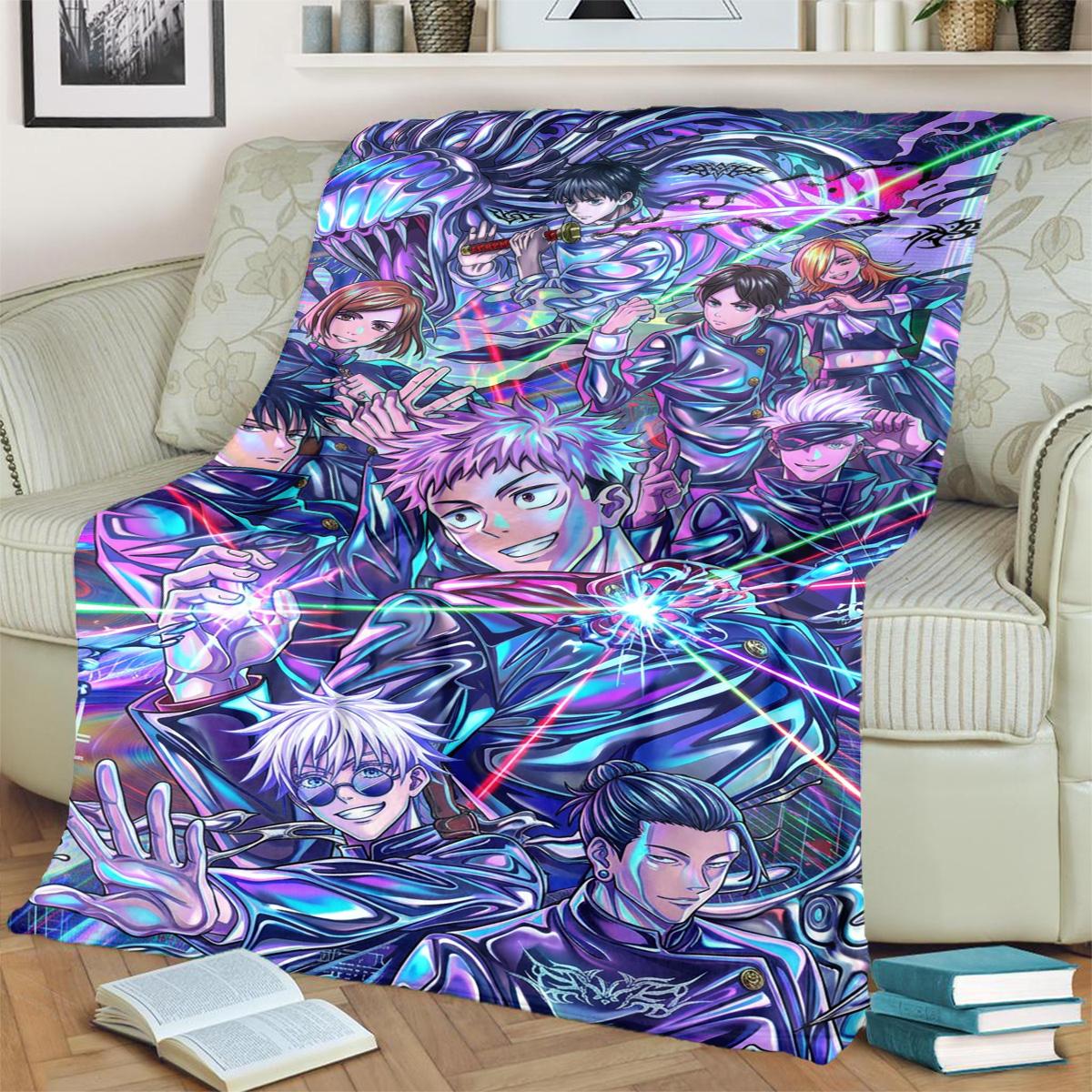 

Comfortable Flannel Blanket Jujutsu Kaisen for Bedrooms, Sofas, Beds, Chairs, Picnics and Travel 75x90cm