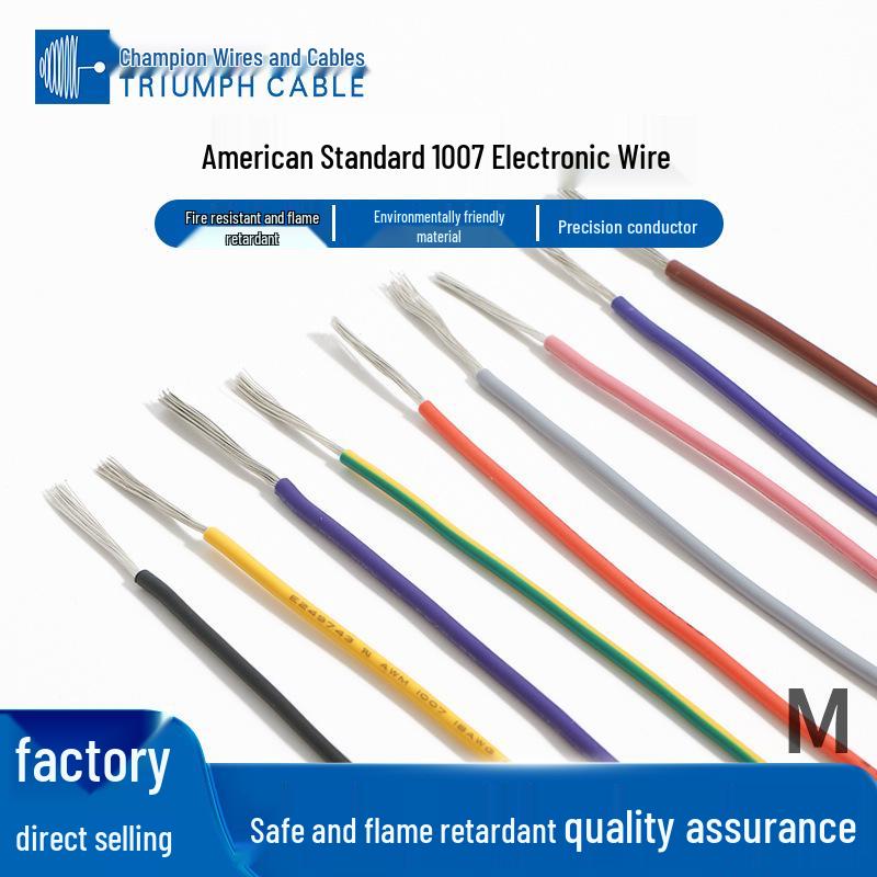 

American Standard UL1007 Electronic Wire, PVC 22AWG Terminal Connection Wire for Electrical Equipment 30AWG UL1007 Wire