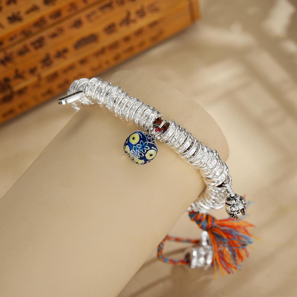 Gold-Devouring Beast Bracelet: Fortune-Bringing Gourd, Hand-Woven for Luck and Wealth. Unisex Gift, New Chinese Style.