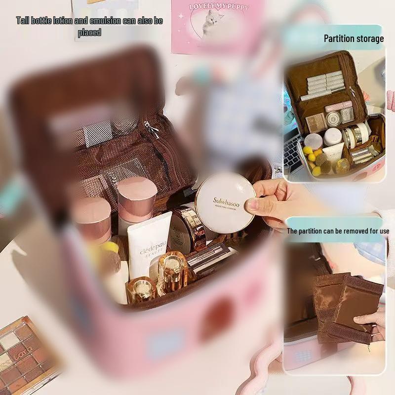 Kompakter mehrschichtiger Make-up- und Hautpflege-Organizer - Großes Fassungsvermögen, reisefreundlich, fleckenabweisend