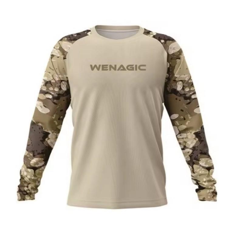 

WENAGIC Sun-proof Long-sleeved Fishing Suit Breathable Quick-drying Anti-ultraviolet Hanging S