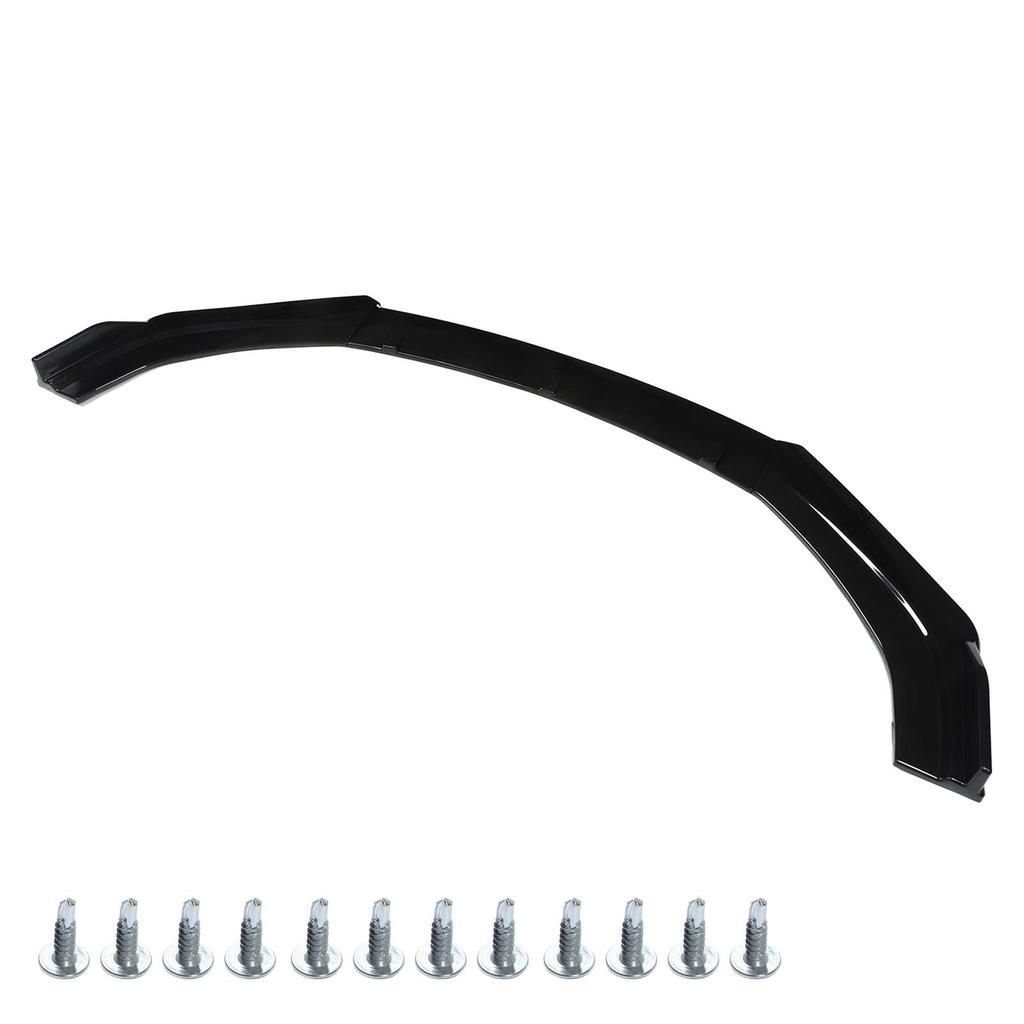 Set of 3 Front Bumper Lip Splitter Gloss for Vehicles 1800mm and Front Bumper Front Spoiler Body Kit Kits, Black, High-Toughness ABS, Over, Spoiler,