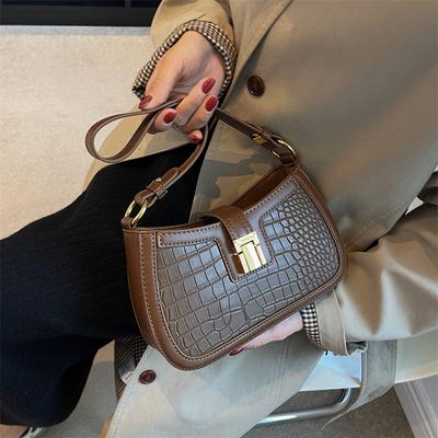 Shoulder Bags for Women Luxury Designer Handbags Dual Straps Crocodile Pattern Underarm Bag The Latest Crossbody Bags