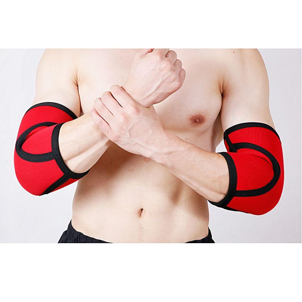 Red Arm Sleeve Nylon Neoprene Elbow Brace Durable Elbow Pads  Unisex