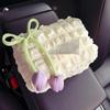 Soft Tissue Box Tulip Puff Design Car Interior Decoration Creative Paper Box