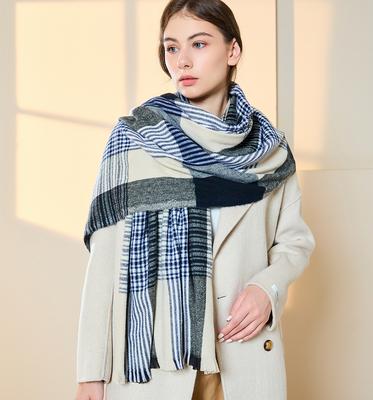 Modischer und vielseitiger Schal aus Imitat-Kaschmir für Herbst und Winter für Herren Neuer karierter warmer Schal für Damen