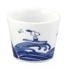 PEANUTS Snoopy Dyed Mini Wave Diameter X Sake Syrup Lucky Japanese Yamaka Shoten Cup, Design, 50ml, Approx. 5.5cm 4.5cm Height, Cup, Cup, Charm,