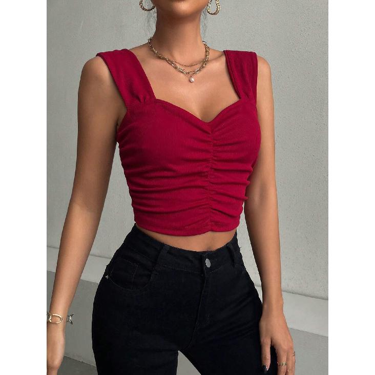 New Summer Casual Temperament Slim Fit Sexy Vest T-Shirt Sleeveless Suspender Versatile Top Strapless Women
