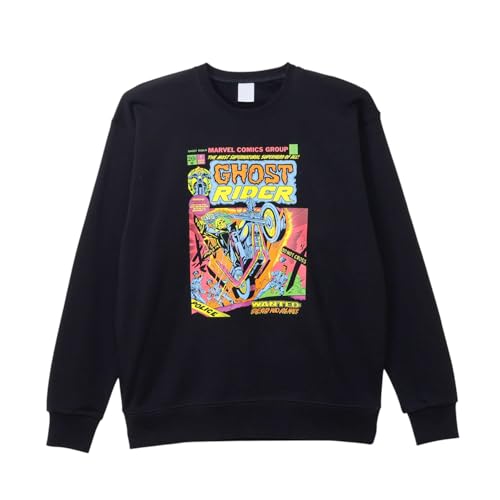 Small Planet Marvel Sweatshirt Ghost Rider/Comic, XL, Black