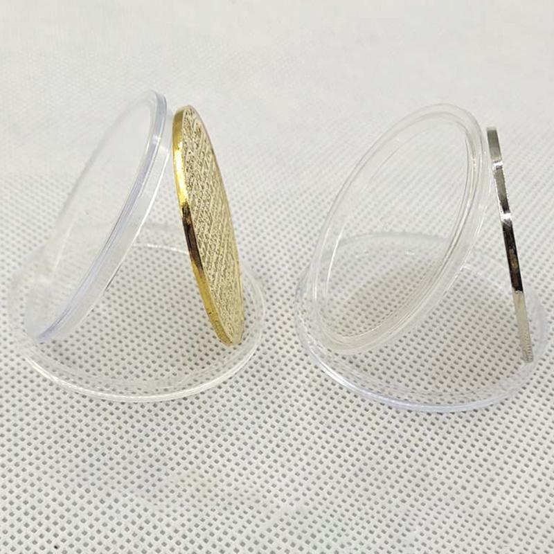 2024 Year Gift Zodiac Dragon Colored Commemorative Coins Gold Plated Collectible