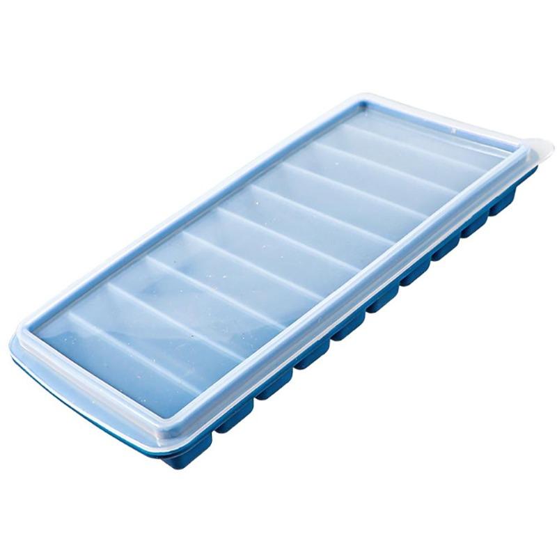 Ice Cube Tray Long Ice Stick Tray Silicone with Lid Rectangular Narrow Stick Easy Release Ice Mold for Juice Cocktail Bar Tools.