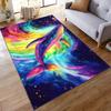 Colorful Cosmic Whale Design Non-slip Rug Suitable for Living Room and Bedroom Sofas