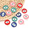 5pcs/lot Round Enamel Charms Single Face Eyes Pendants DIY Gift Accessories Necklace Bracelet Earrings Alloy Pendants Wholesale
