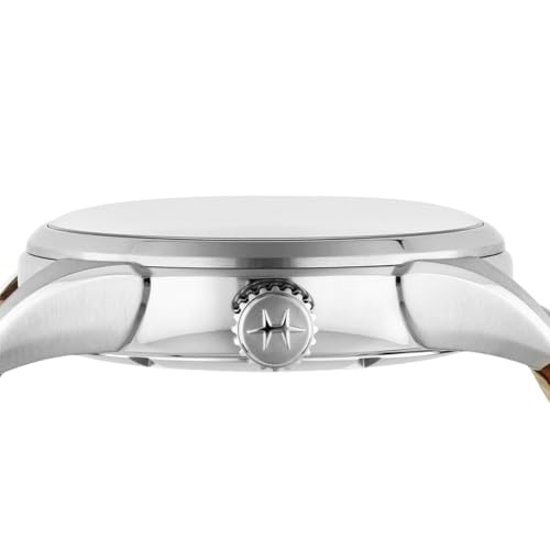 Hamilton Jazzmaster Men's Watch, White Dial, Stainless Steel, Sapphire Crystal, Automatic, 5 ATM Water Resistance, 41mm, Swiss Made, H32635511, Brown