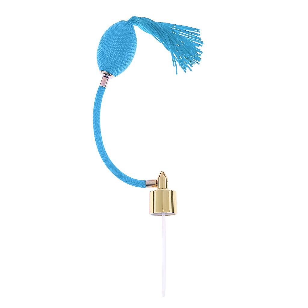 Vintage Perfume Bottle Tube with Spray Atomizer Bulb 18mm White