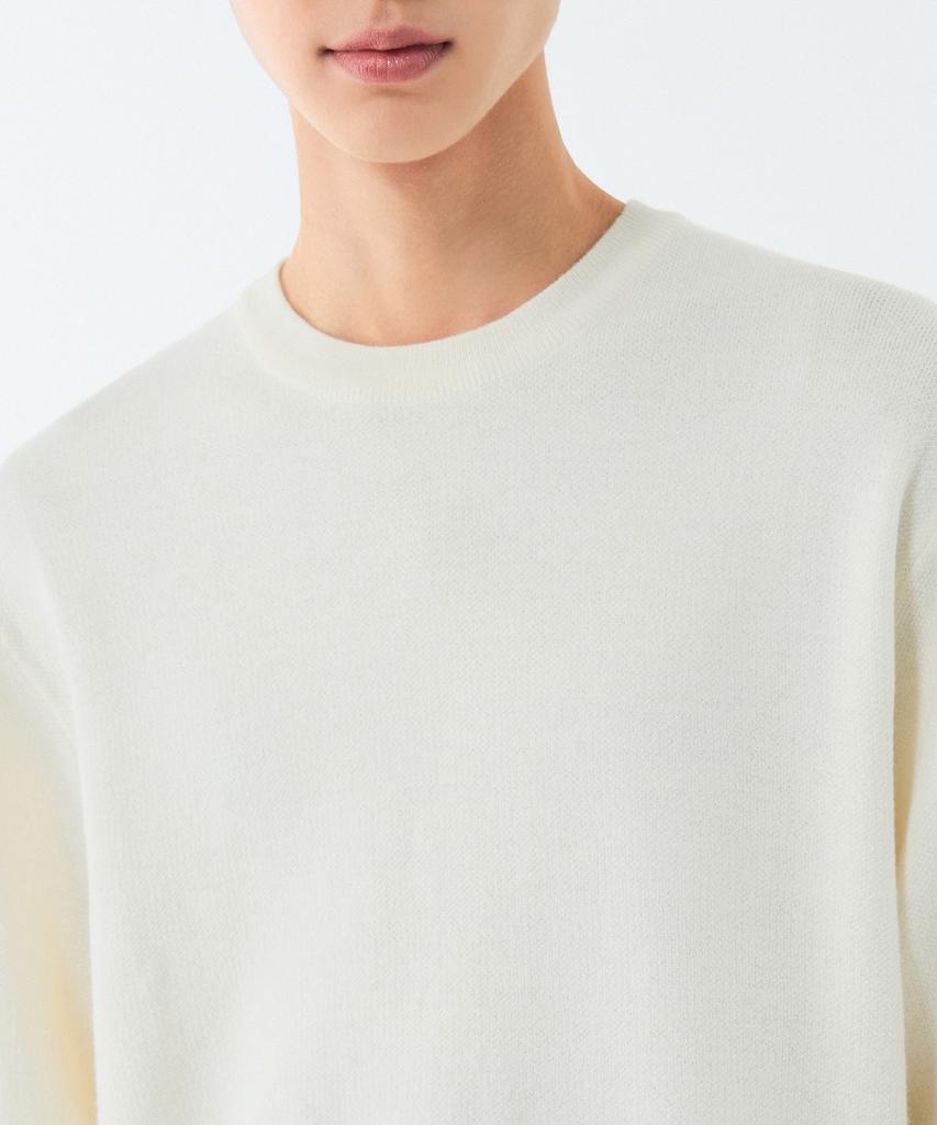 MUSINSA STANDARD Minimal Crew Neck Knit [Cream]