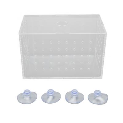 Fish Breeder Box High Transparency Acrylic Hatchery Incubator Tank with Suction Cups for Baby
