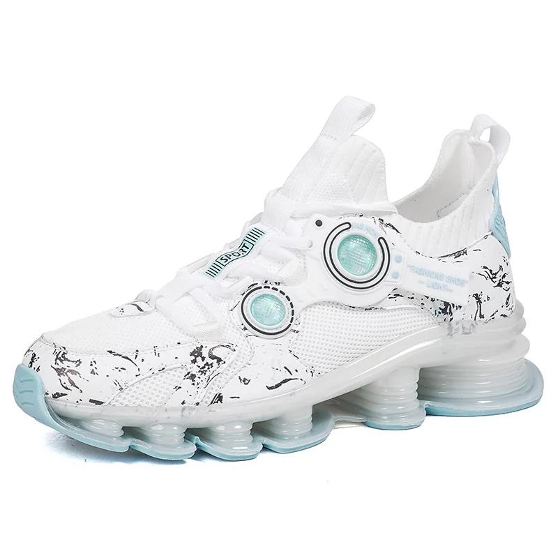 

Men Sneakers Tenis Luxury Designer Shoes Mens High Quality Platform Sneakers Fashion Blade Loafers Running Shoes for Men 39 белый