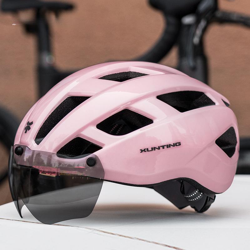 Fahrradhelm mit Schirm Integrierter Fahrradhelm Herren Mountainbike Rennrad Hartschalenhelm Damen Fahrradbekleidung
