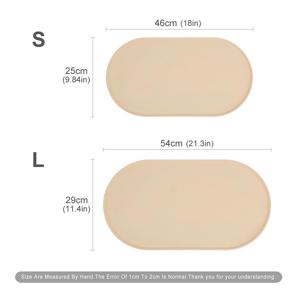 S/L Silicone Pet Bowl Mat Cat Dog Bowl Non-slip Mats Feed Eat Food Pad