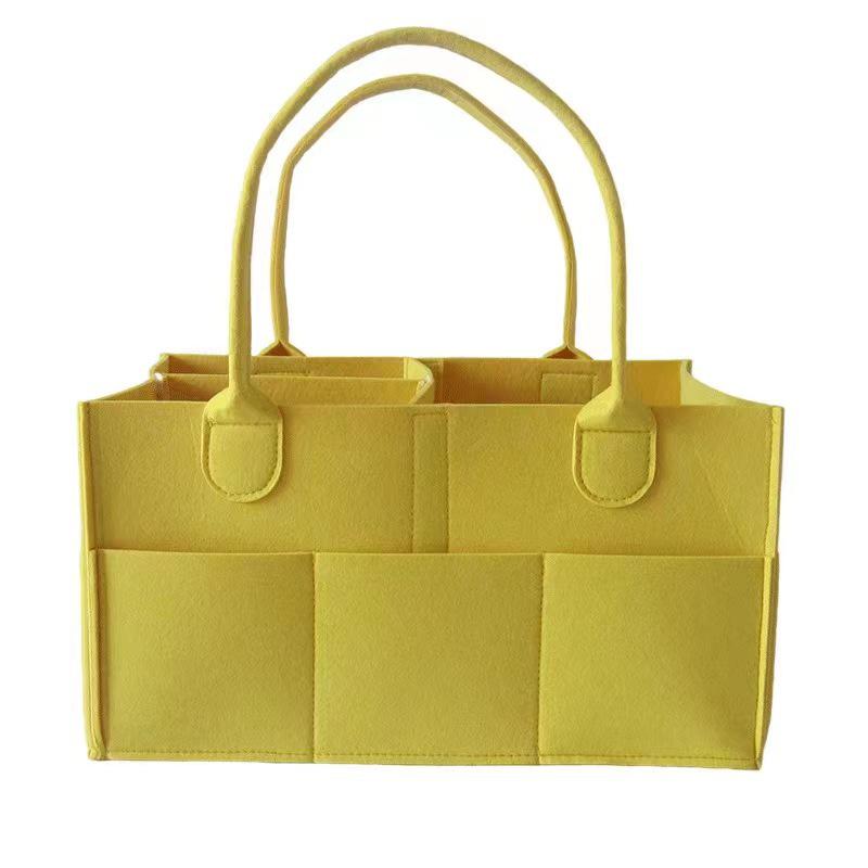 Light Grey Foldable Felt Diaper Tote Bag