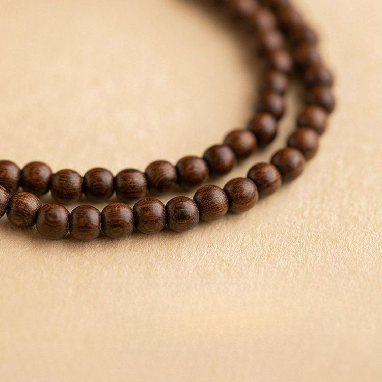 Handmade 6mm Golden Silk Sandalwood Bracelet, Plain/Gold Bead/Cinnabar/Turquoise/Amber Styles, Trendy Chinese Ethnic Unisex Jewelry, Travel Souvenir