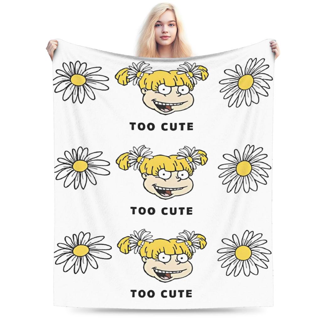 Relax Rugrat Pile Up Anime Cartoon Kids Blanket Merch Sofa Decorative  Throw Blankets Soft Velvet for Travel