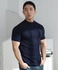 BOASTFIT Muscle Fit Ribbed Half-Neck Short Sleeve Knit