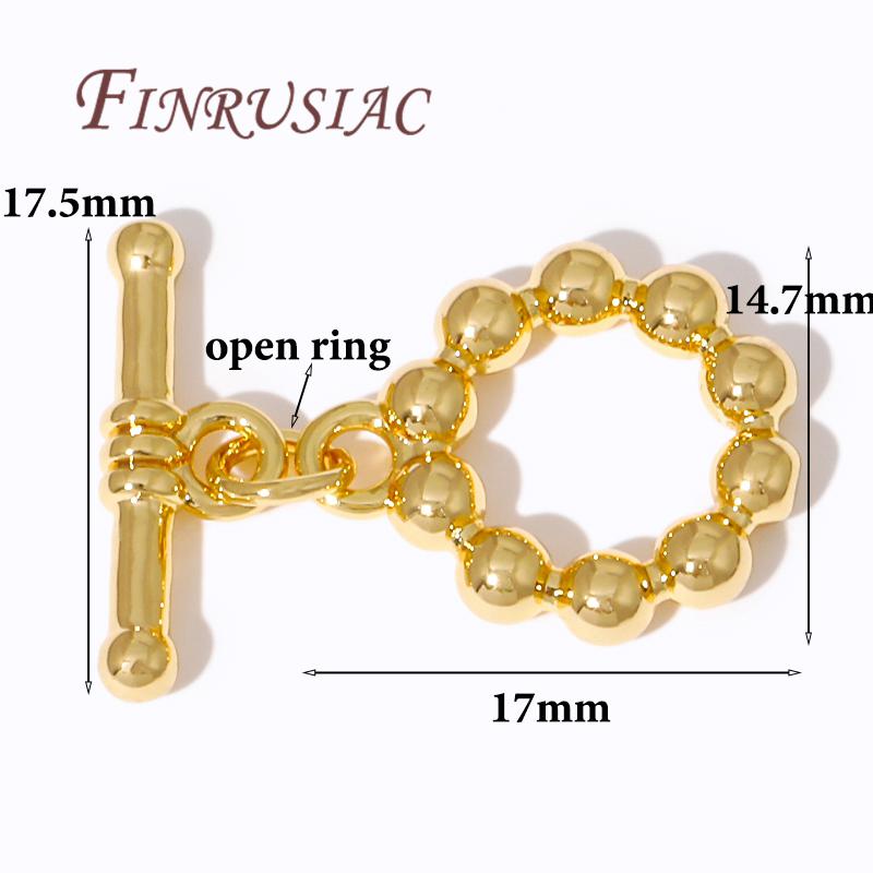 2/4Pcs 18K Gold Plated Toggle Clasps For Jewelry Making Supplies,Brass OT Clasp Connector For Bracelets Findings DIY