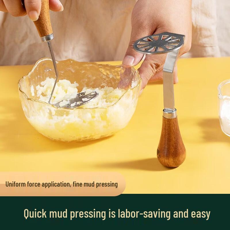 Stainless Steel Potato Masher and Food Crusher