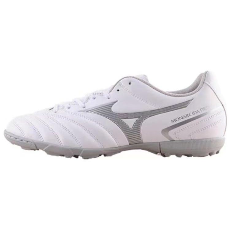 Mizuno Monarcida Neo II AG Men Soccer Shoes White Round Toe Lace Up Shock Absorption Wear Resistant P1GD232504 44