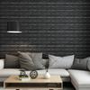 70cmX1m Waterproof Self-adhesive 3D Brick Patterned Wallpaper with Solid Color for Living Room Wall Stickers
