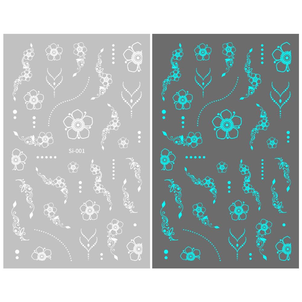 2026 Luminous Green & Blue Nail Stickers for Professional Salons - White-Enhancing Style