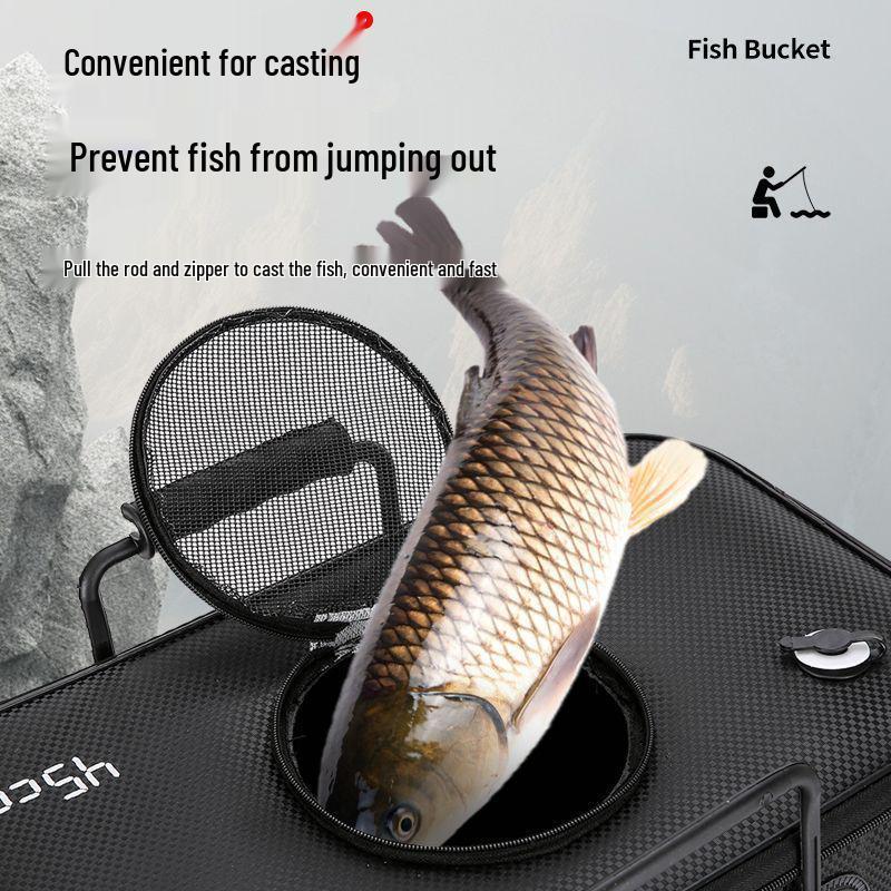 Förtjockad hopfällbar EVA-hink för levande fisk, Multifunktionell för vild- och tävlingsfiske